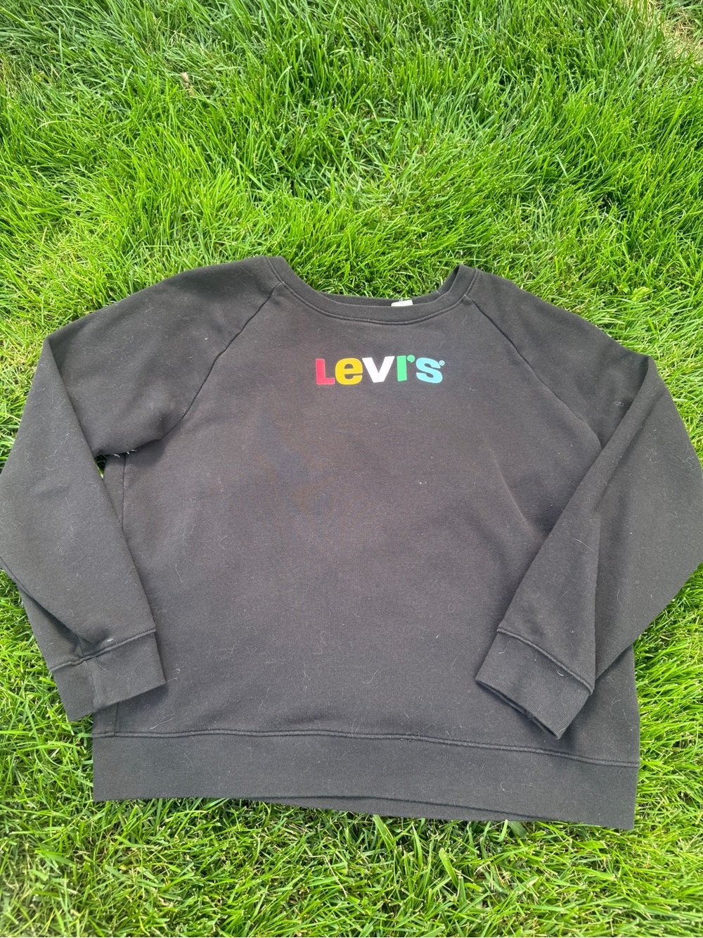 Levi's Black Crewneck Sweatshirt with Multicolor Logo